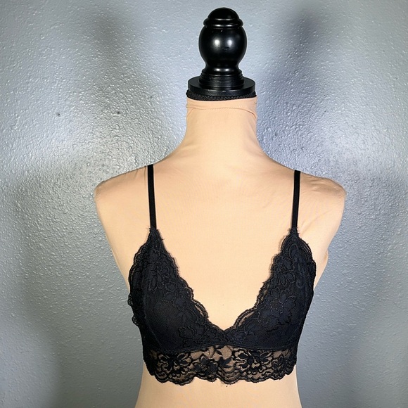 french affair Other - French affair black sheer lace triangle bralette
